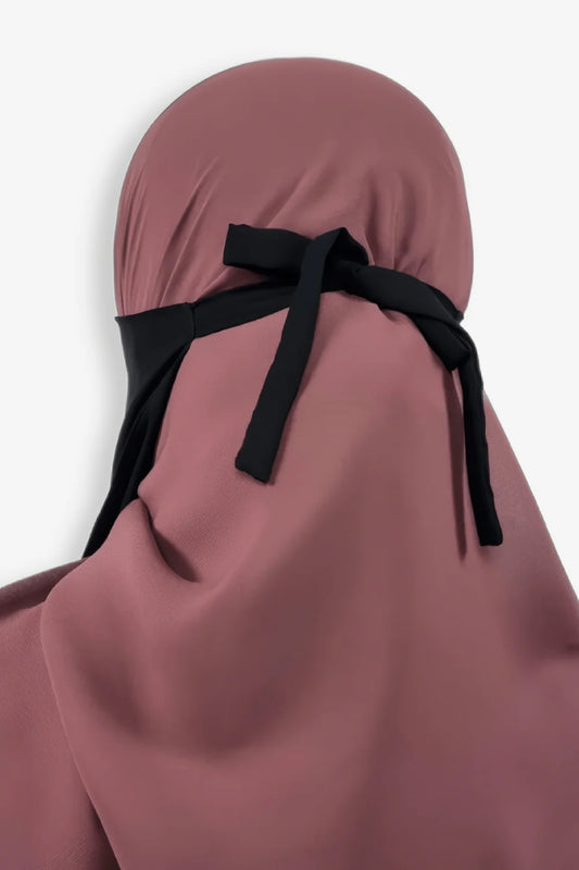 Single Layer Niqab All Sizes Half Niqab Tie Back