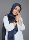 Front full view of Blue Moon Metallic Chiffon Hijab – elegant shimmer hijab for women