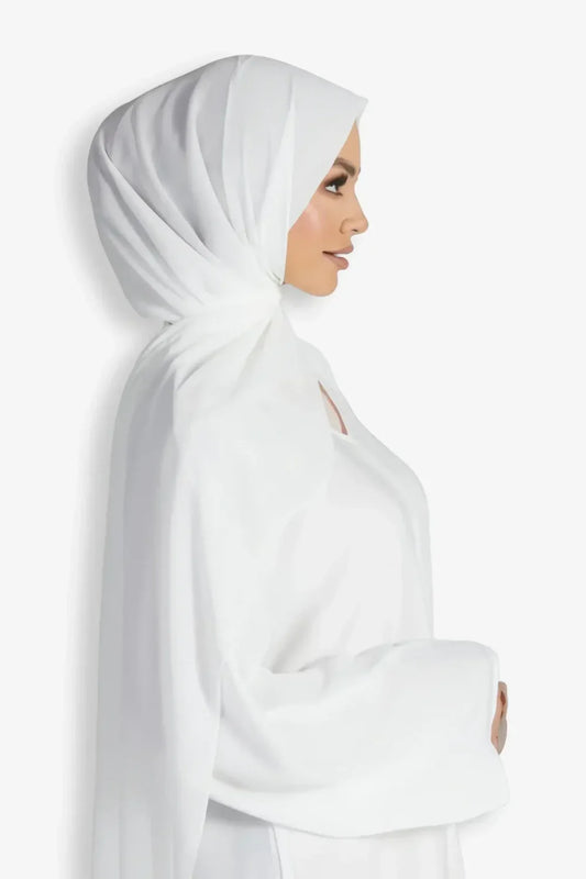Hijab Georgette White