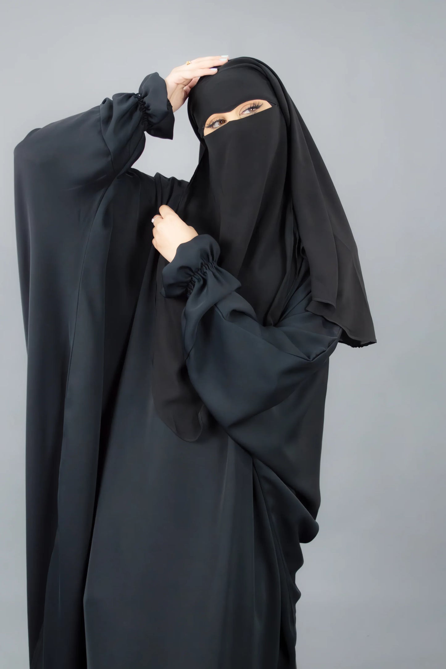 Abaya for Women – Double Layer Black Niqab, Modest Islamic Wear