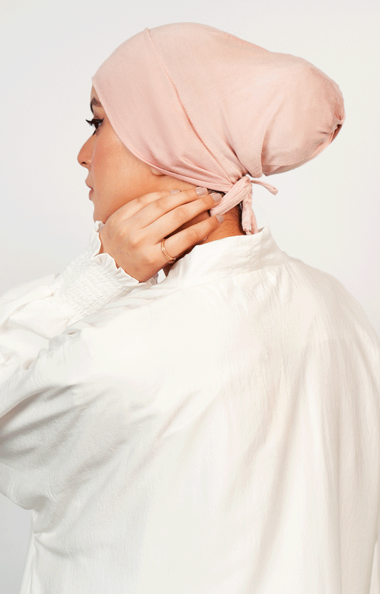 Mina Knotted Underscarf Back View – Breathable Hijab Inner Cap Essential for Modest Fashion