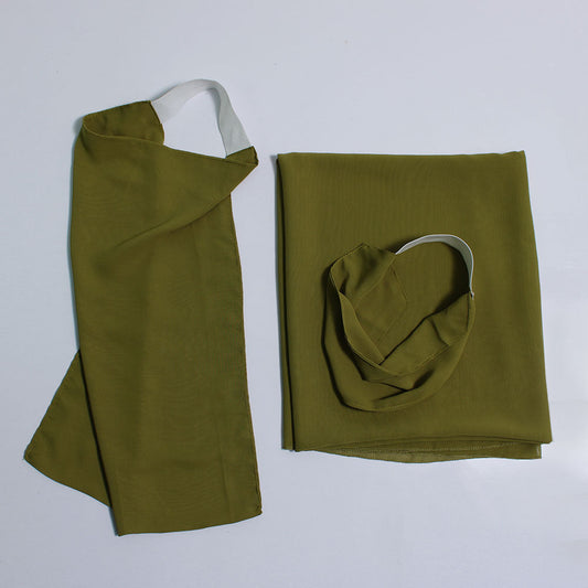 Green Chiffon Hijab – Premium Georgette, Opaque & Breathable Modest Wear