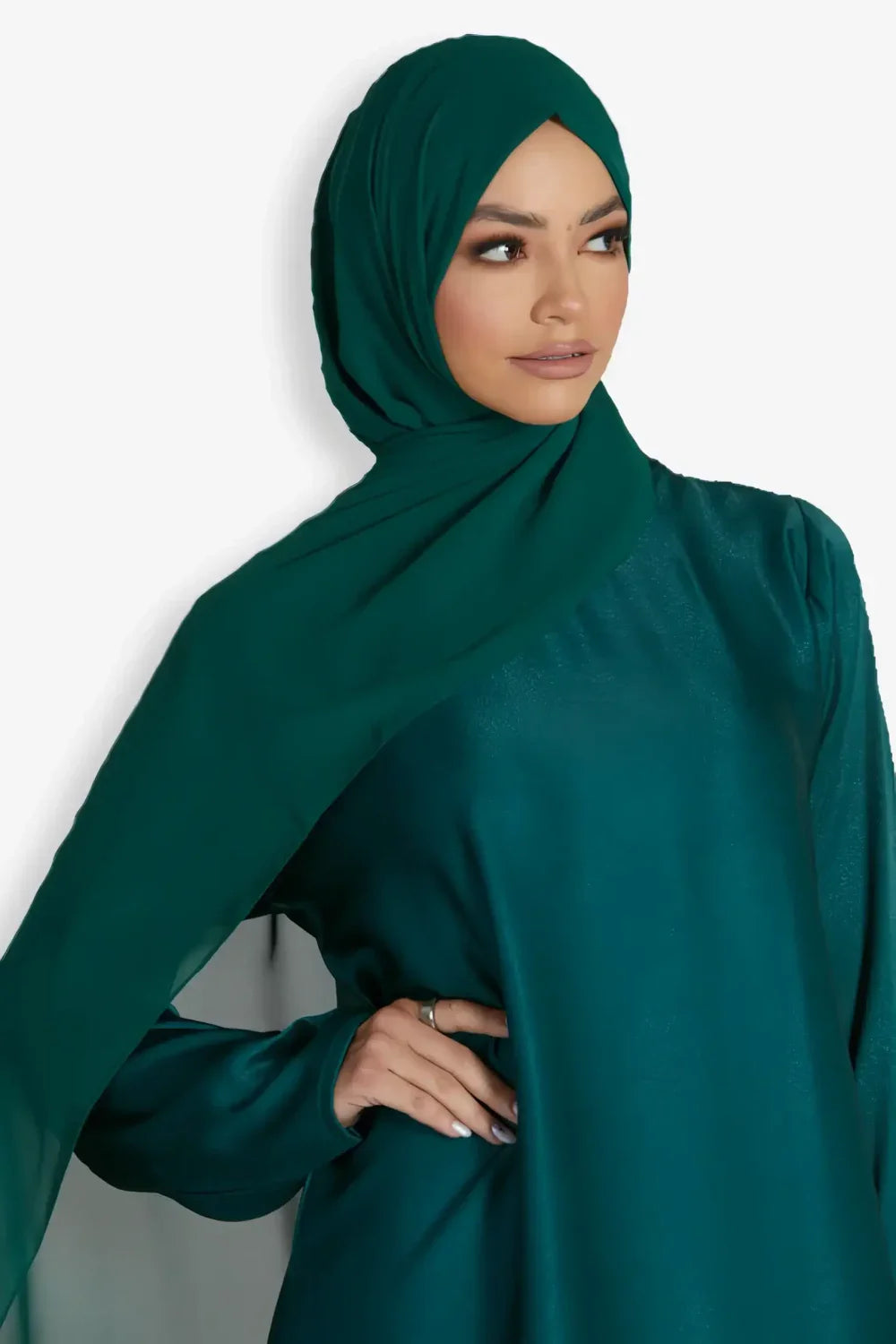 Green Georgette Hijab