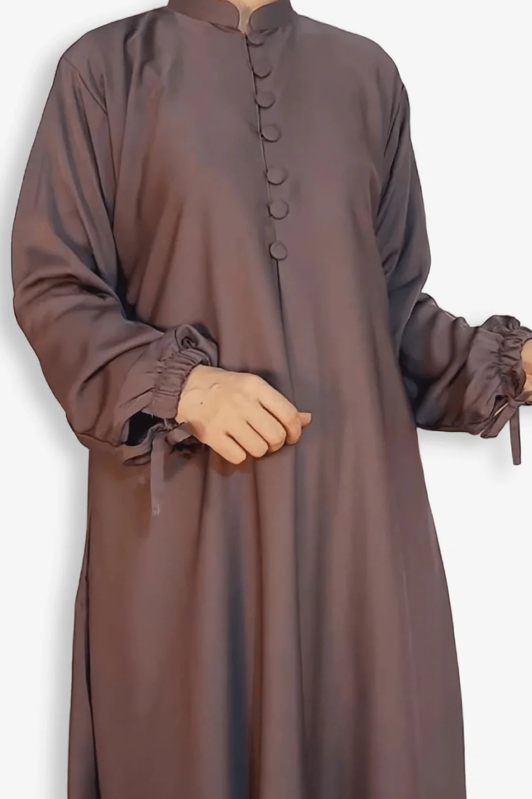 Abaya Button Front With Digestible Elastic Cuffs