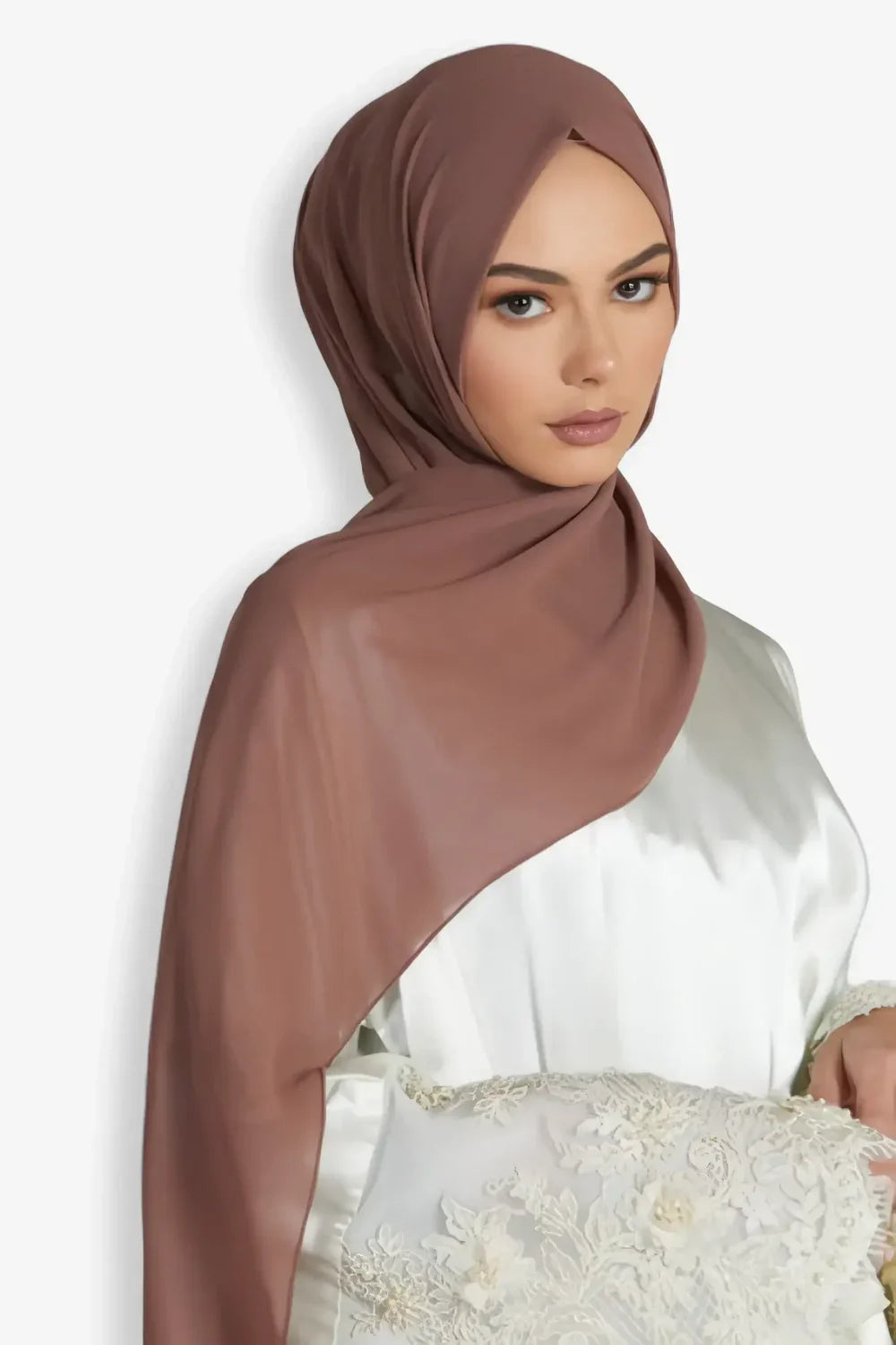 Brown Georgette Hijab
