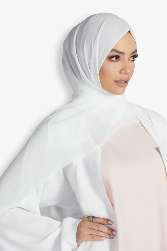 Hijab Georgette White