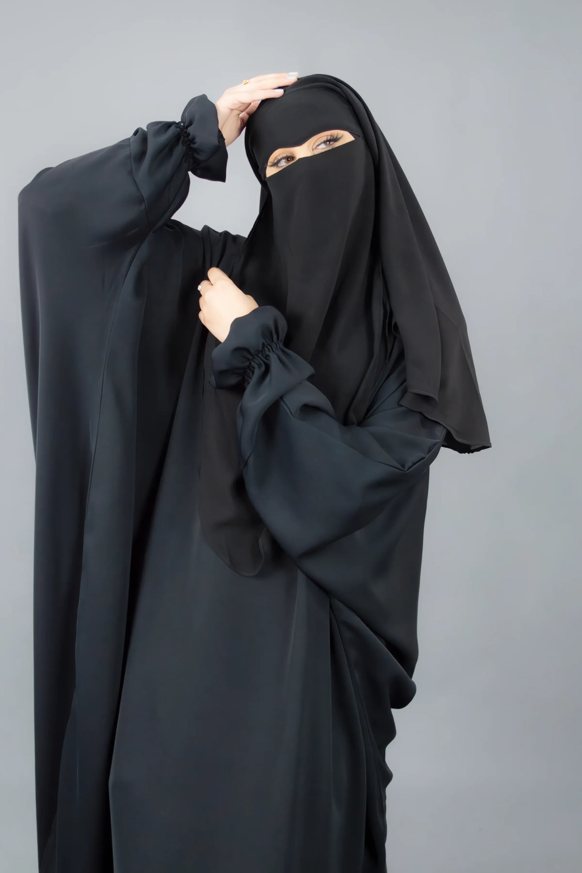Abaya for Women – Double Layer Black Niqab, Modest Islamic Wear