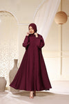 Abaya Maxi Dress Double Button Front Elasticated Cuffs